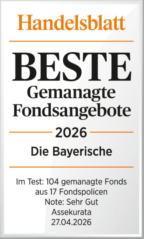 Handelsblatt-Siegel Beste gemanagte Fondsangebote 2026 die Bayerische